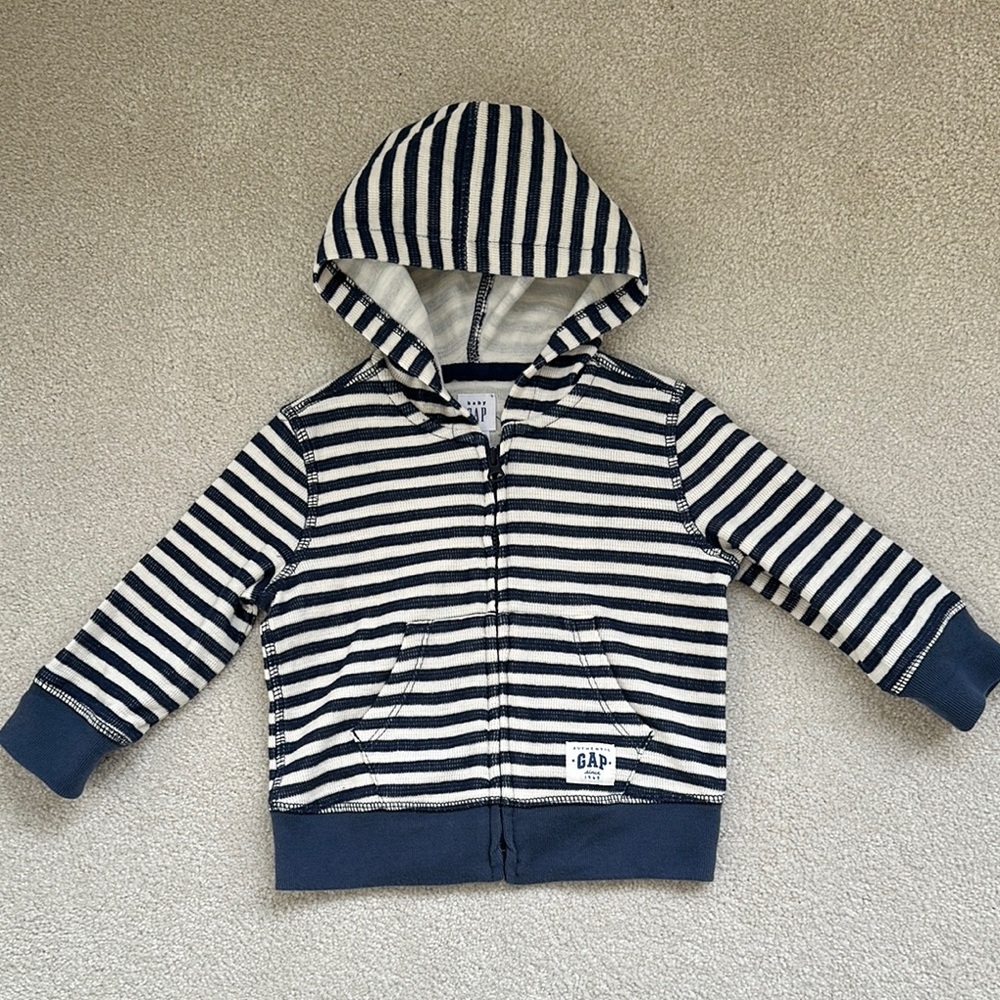 GAP Baby Striped Zip-Up Hoodie